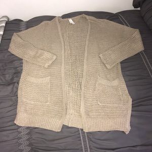 Oversized Aeropostale Tan Cardigan